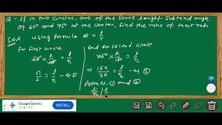 If in two circles, arcs of the same length subtend angles of 60⁰ and 75⁰ at the centre, find the ra.