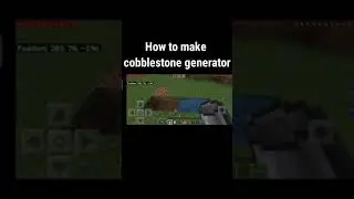 How to make cobblestone generator in minecraft pocket edition #shorts #mcpe #minecraft