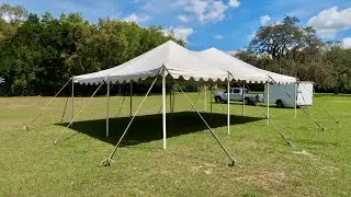 20x30 pole tent setup