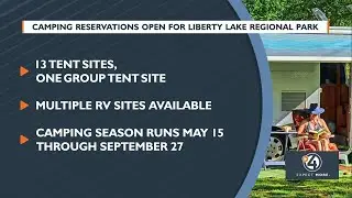 Camping reservations open for Liberty Lake Regional Park