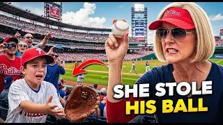 Phillies Karen Caught on Camera! Woman Steals Baseball from Little Boy at MLB Game 😡