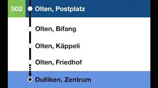 BOGG Ansagen - 502 Trimbach &ndash; Olten &ndash; Dulliken