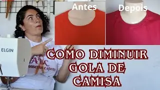 Como diminuir gola de camisa.