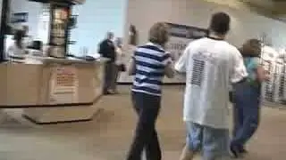 Guy Busts Hole In The Wall At Mall