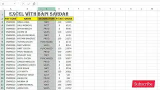 Insert cut cells - easy excel lesson - #bapisardar #excelwithbapisardar #msexcel #easyexcel