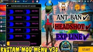 RUSTAM MOD DAD OFF HACK V30 | FREE FIRE  MOD MENU |FREE FIRE NEW MOD MENU | FREE FIRE hack OB47 ☠️ 😎