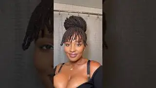 How To: Loc Bun with Fringe #locs #locstyles #naturalhair #naturalhairstyles #loccare #noretwist