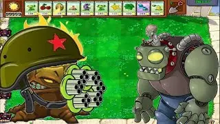 PVZ Hack Battle &ndash; Fire Gatling Pea vs Ice Threepeater Cannon vs Gargantuar Dr Zomboss