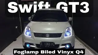 Suzuki Swift GT3 Upgrade Biled Foglamp Vinyx Q4, Install Alis dan Poles Mika