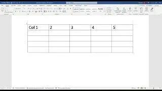 Tables In MS Word(Part-1) In Urdu/Hindi