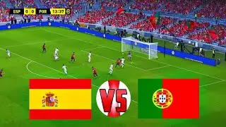 SPAIN vs PORTUGAL | European football match | eFootball 4K Gameplay 