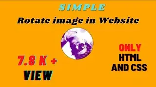How To rotate image in HTML and  CSS