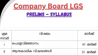 Company board lgs prelims syllabus 2025#prelims2025 #companyboardlgs #vfa 