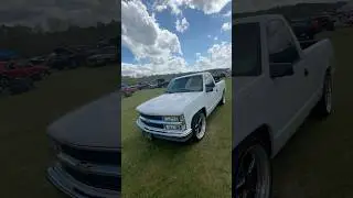 White OBS. Weld wheels on Chevy OBS truck. #carshow #obstruck #obs #weldwheels