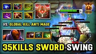 EPIC 35KILLS GREAT SWORD SWING HARD CARRY Sven | Max Slotted Build Vs. Global Kill Anti Mage DOTA 2