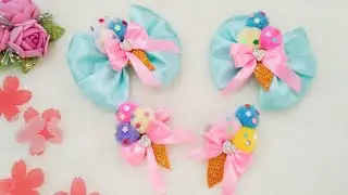 🍦🍨Tutorial Ice Cream Hair Bows & Ice Cream Hair Clip🍦🍨