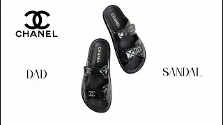 Review/Unboxing D&eacute;p Chanel Dad Sandal bản kh&ocirc;ng quai. Chất da Lamdskin mềm mại.