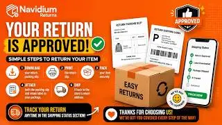 Return Request Approved! Customer Packing Slip Generation Mail  | Navidium Returns & Exchanges