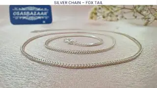 Pure Silver Chain Fox Tail 16 Inches | Hypoallergenic Chain for boys & girls | Osasbazaar #DailyWear