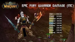 EPIC Fury Warrior Damage in MC! 1.5K DPS on Lucifron - Deathbringer and Crul'Shorukh - Classic WoW
