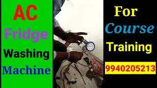 single door Fridge Gas charging, Double door fridge gas charging Ac Fridge washing service training