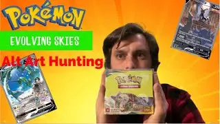 Absolutely BUSTED Pokemon Evolving Skies Booster Box! ALT Art Hunting!