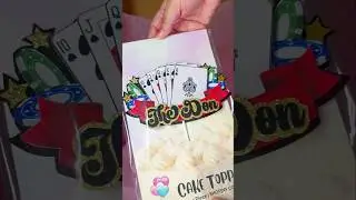 Casino/Poker Cake Topper | Packing custom party orders #casinoparty #pokerbirthday #caketopper