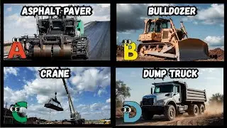 ABC Construction Vehicles Song for Kids 🚧 | Learn A&ndash;Z Trucks & Machines | Energypac Kids TV