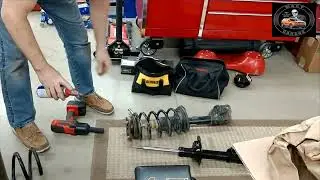 Spring compressors not needed when removing the strut nut