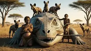 Life 9.6 Million Years Ago | Footprints ended at the waterline&mdash;lions above, Koolasuchus below