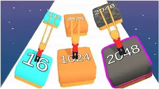 Stretch Pull Merge '2048'- Gameplay Walkthrough - Max Levels (Lvl 1-15)