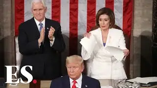 Nancy Pelosi rips up Donald Trump State of the Union speech as he finishes address