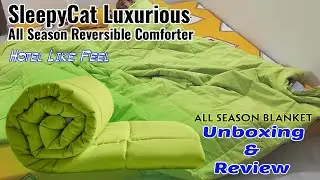 🛏️ SleepyCat Luxurious Comforter Review | Hotel Like Feel at Home | All Season Blanket Unboxing