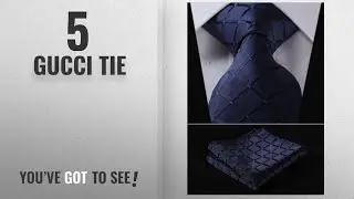 Top 10 Gucci Tie [2018]: HISDERN Check Wedding Tie Handkerchief Men's Necktie & Pocket Square Set