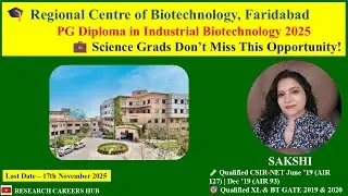 RCB PG Diploma in Industrial Biotechnology 2025 | 1 Year Course with Industry Training | Apply Now!