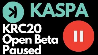 KRC-20 OPEN BETA PAUSED #kaspa #kaspacoin #kas #krc20