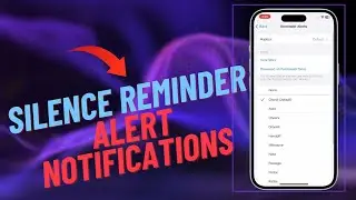 How To Silence Reminder Notification Alert Sound on iPhone 15