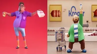 Kroger ad but every time it shows someone dancing it switches to the Grubhub ad