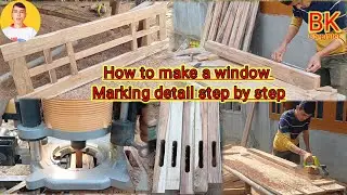 How To Make A Design Wooden Frame With Wood ||Wooden Window Frame Work ||using router machine