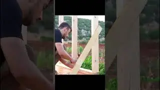 Man build a cabin by himself