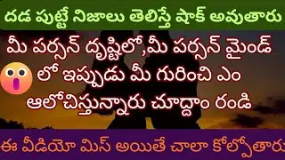 💯❤️🌹మీ పర్సన్ దృష్టిలో, మీ పర్సన్ మైండ్ లో ఇప్పుడు మీ గురించి ఎం ఆలోచిస్తున్నారు చూద్దాం రండి