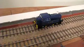 Test run of Hornby 'Sentinel' loco converted to P4