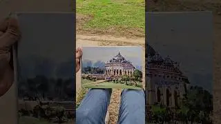 #pleinair #watercolourpainting #shortvideo #monumentart #painting #artistlife #viralvideo