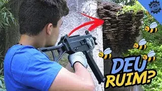 ATIREI COM AIRSOFT NA COLMEIA DE ABELHAS (DEU RUIM?)