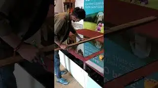 glass cutting for window#construction #site #visit