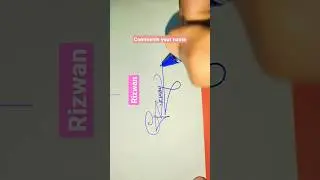 Rizwan stylish signature ✍️ || stylish signature of Rizwan || #shorts #viralshorts #trending