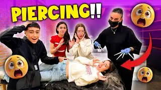 Mi HERMANA SE HACE UN PIERCING😱CON SUS AMIGAS *PASAN MIEDO*😨
