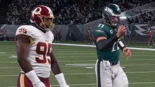 Madden NFL 18 Gameplay | Eagles vs Redskins Monday Night Football Week 7