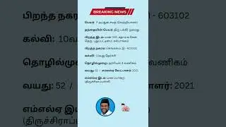 Manapparai MLA - P Abdul Samadh - DMK (2021 - 2026)