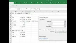 Binomial and Poisson Distribution examples using Microsoft Excel